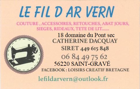 Le Fil D Ar Vern couture retouches accessoires à St Gravé