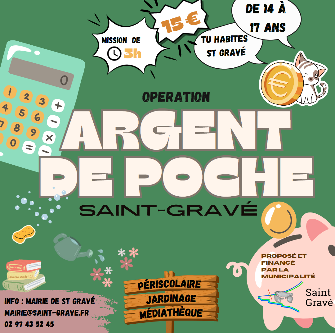 Missions Argent de Poche 2024 à destination des jeunes de la commune de