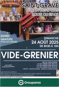 vide-grenier dimanche 24 août au stade de St Gravé